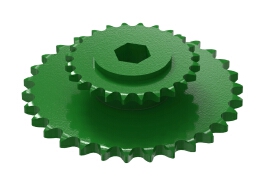 AE74598 Pignon à double chaîne, 24 et 30 dents pour tracteur John Deere