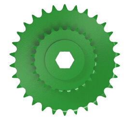 AE74598 Pigeon de doble cadena, 24 y 30 dientes para tractor John Deere
